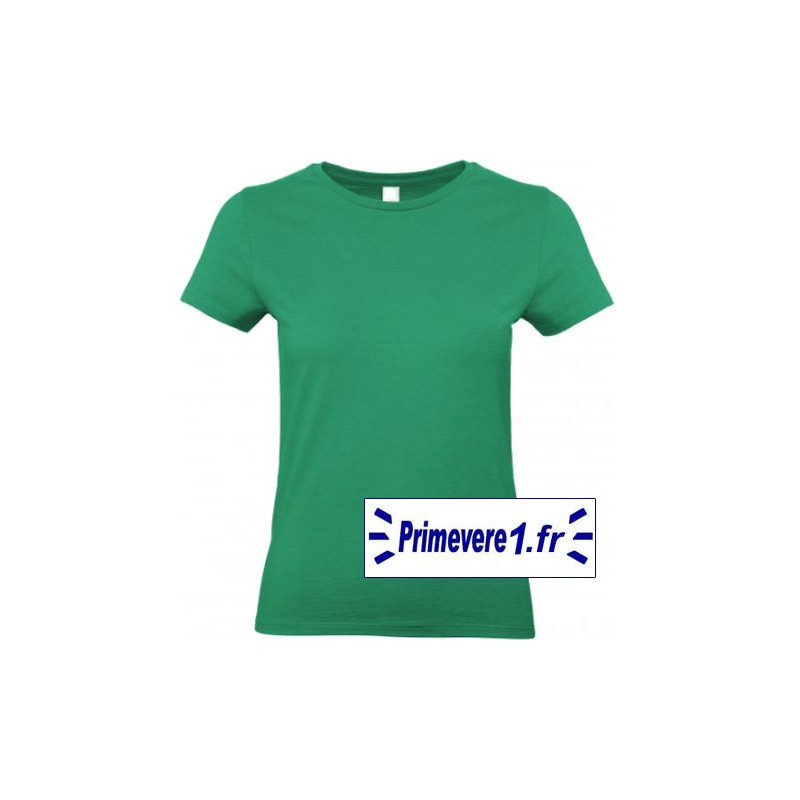 Tee shirt femme couleur Vert Pré Tee shirt femme couleur Vert Pré