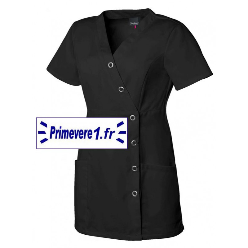 Tunique médicale femme Isaline couleur noire Tunique médicale femme Isaline couleur noire