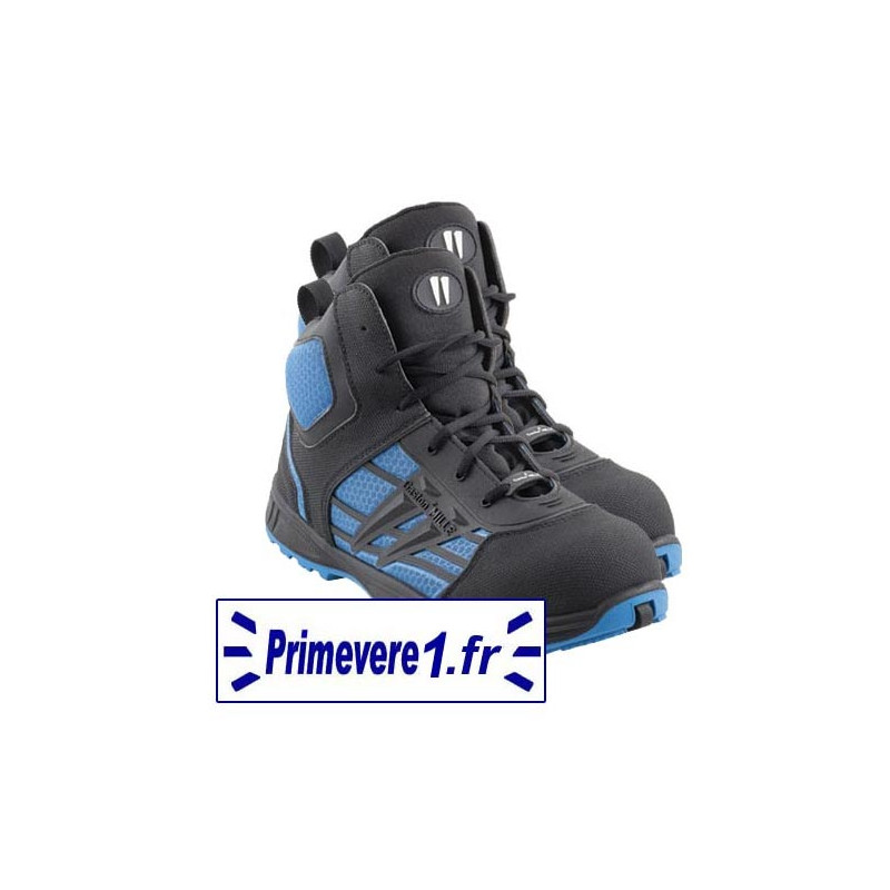 Chaussures de sécurité hautes S3 couleur bleue et noire Chaussures de sécurité hautes S3 couleur bleue et noire