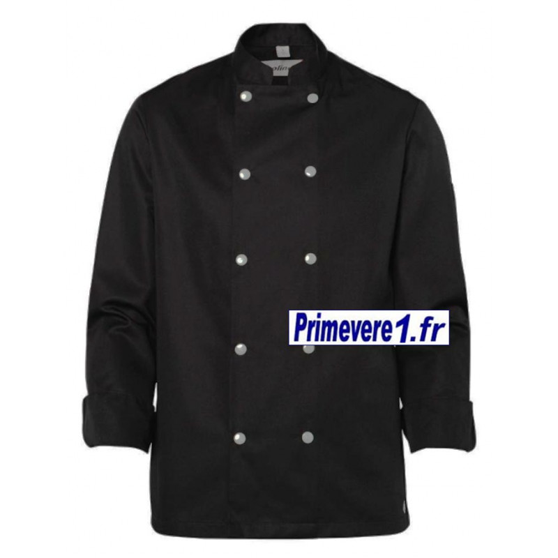 Veste noire manches longues pour cuisinier Veste noire manches longues pour cuisinier