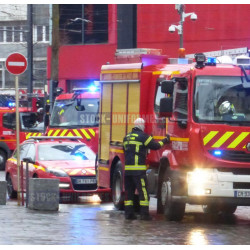 image sapeurs-pompiers en intervention à Mulhouse