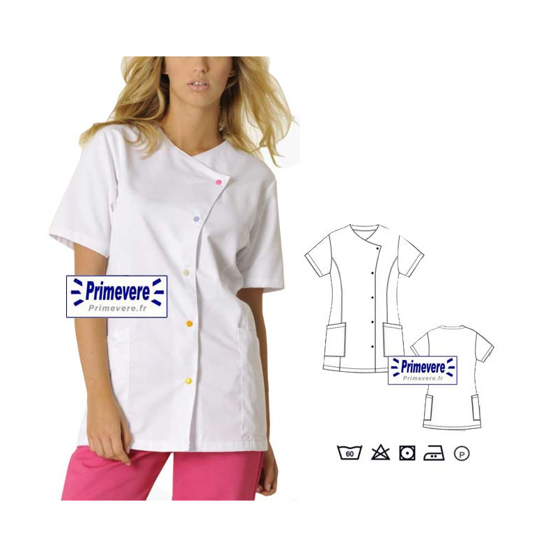 Tunique médicale Femme Justine couleur Blanche Tunique médicale Femme Justine couleur Blanche