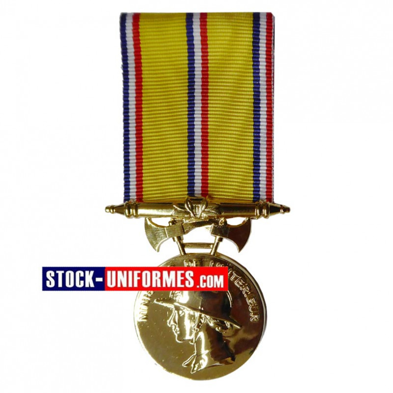Médaille Or Sapeurs-pompiers 30 ans d'ancienneté
