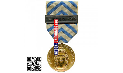 Médaille Ordonnance Reconnaissance de la Nation avec agrafe AFRIQUE DU NORD