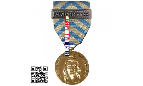 Médaille Ordonnance Reconnaissance de la Nation agrafe OPERATIONS EXTERIEURES