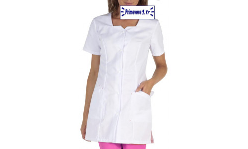 Tunique médicale Femme Clémence couleur Blanche