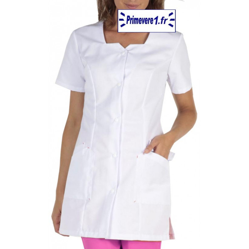 Tunique médicale Femme Clémence couleur Blanche Tunique médicale Femme Clémence couleur Blanche