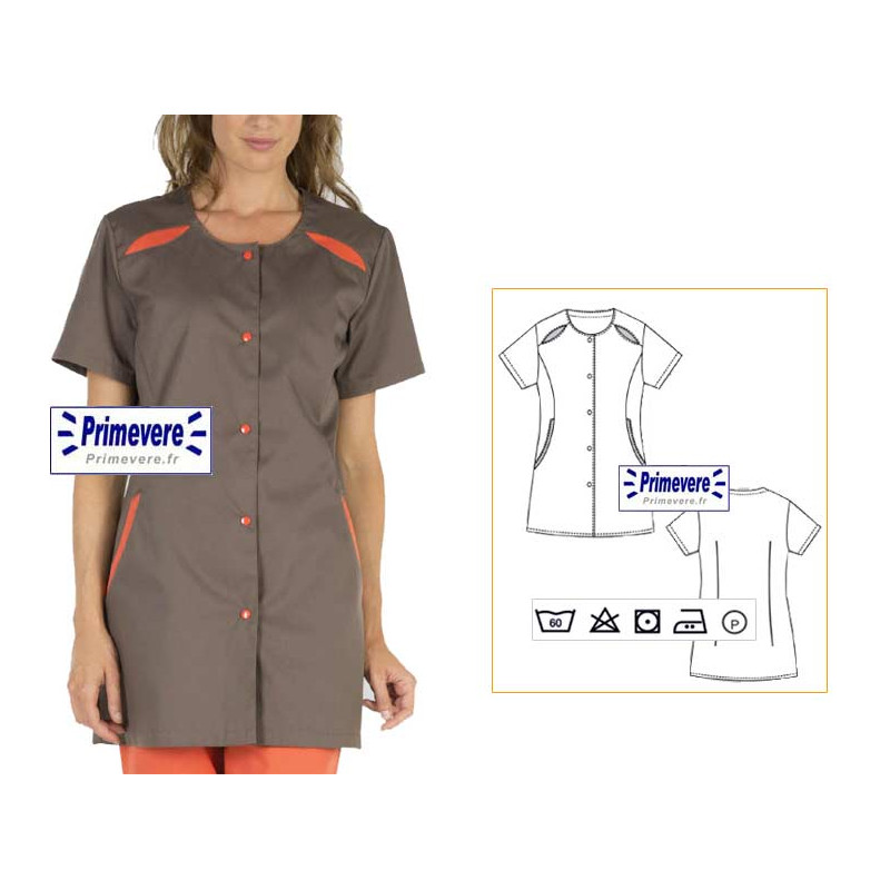 Tunique médicale Femme Déborha couleur Cacao Tunique médicale Femme Déborha couleur Cacao
