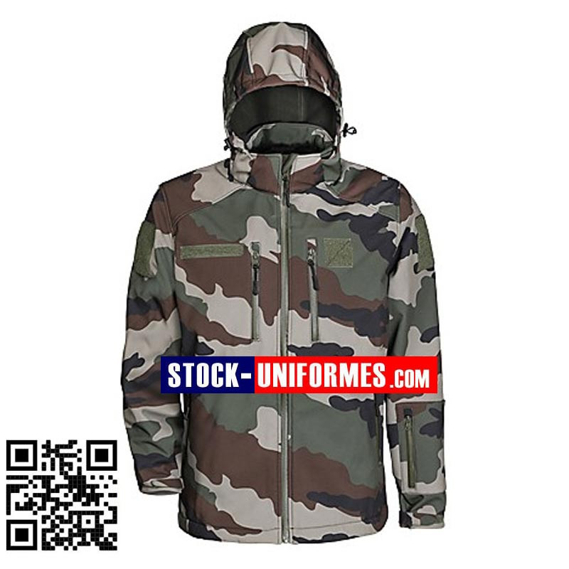 Blouson militaire softshell camouflage