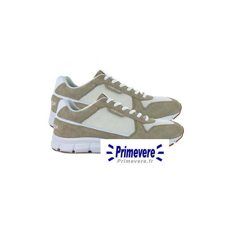Baskets femme beige et blanc Baskets femme beige et blanc
