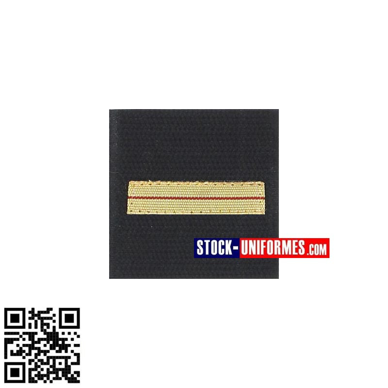 Galon de poitrine tissu sur velcro Pompier Adjudant Galon de poitrine tissu sur velcro Pompier Adjudant