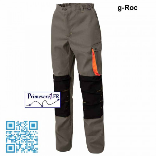 Pantalon de travail G-ROK Gris et Noir et Orange