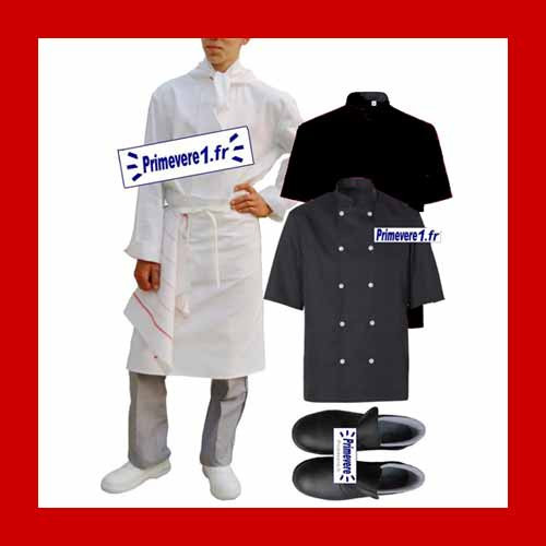 Vente vêtements chaussures cuisinier boulanger pâtissier | Primevere.fr